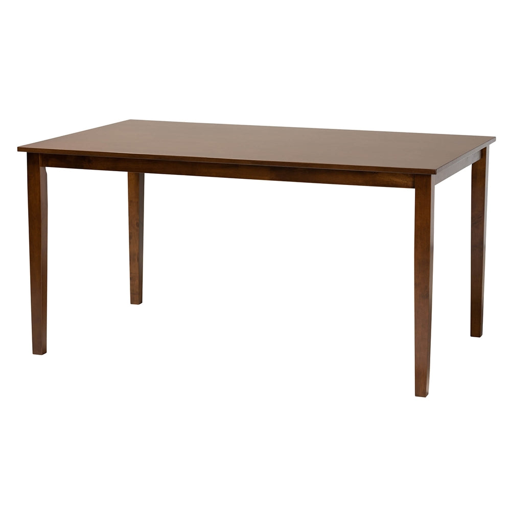Genesis Modern Grey Fabric and Walnut Brown Finished Wood 6-Piece Dining Set