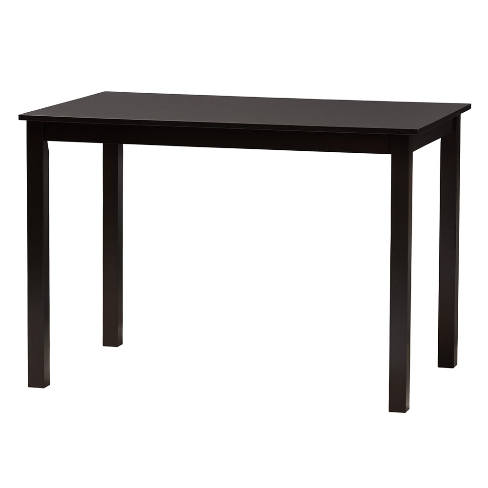Florencia Modern Beige Fabric and Espresso Brown Finished Wood 5-Piece Dining Set