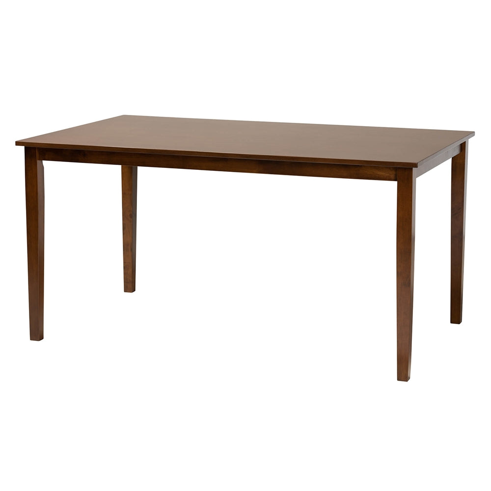 Abigail Modern Grey Fabric and Walnut Brown Finished Wood 7-Piece Dining Set