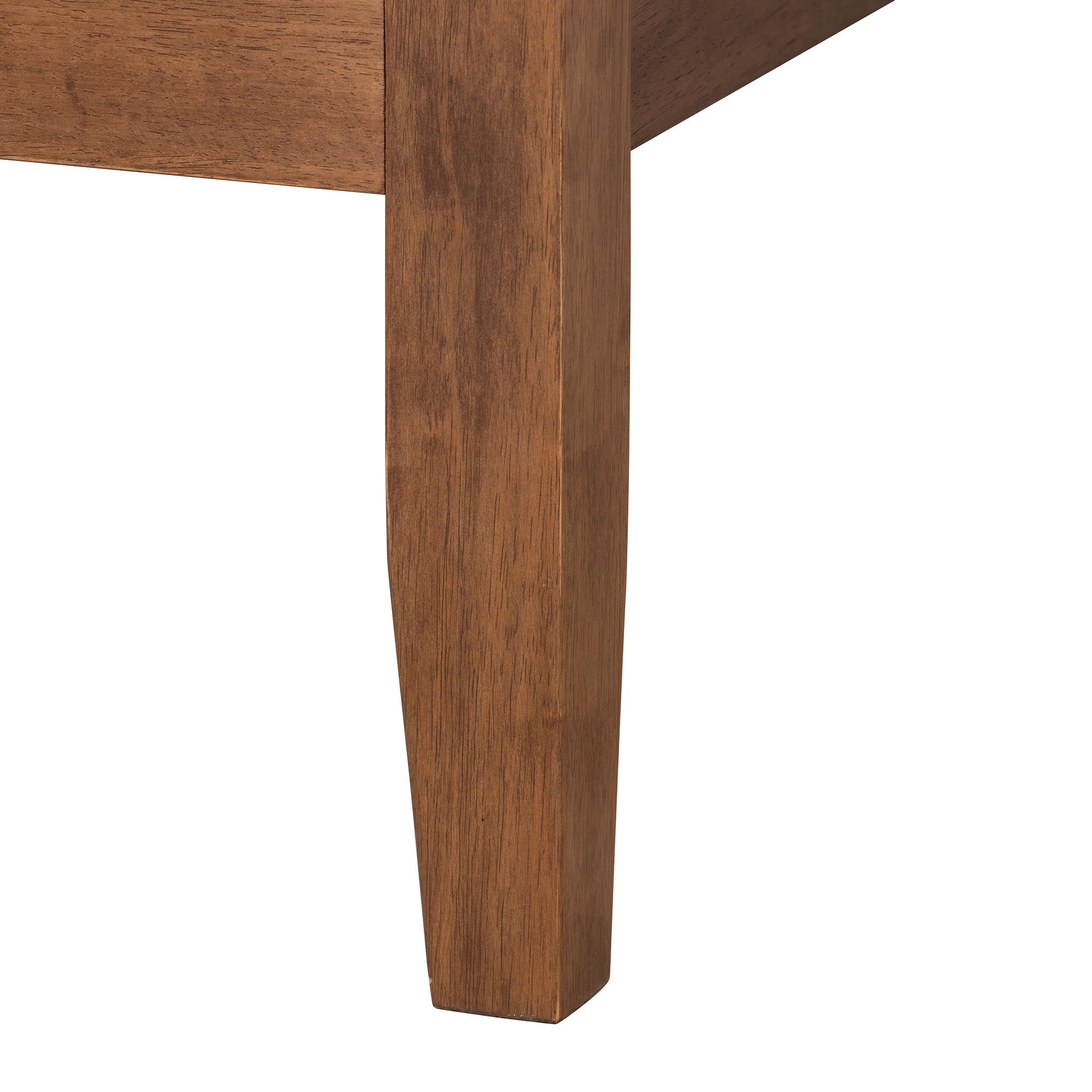 Mckinley Queen Platform Bed Mid-Century Modern Walnut Wood Frame
