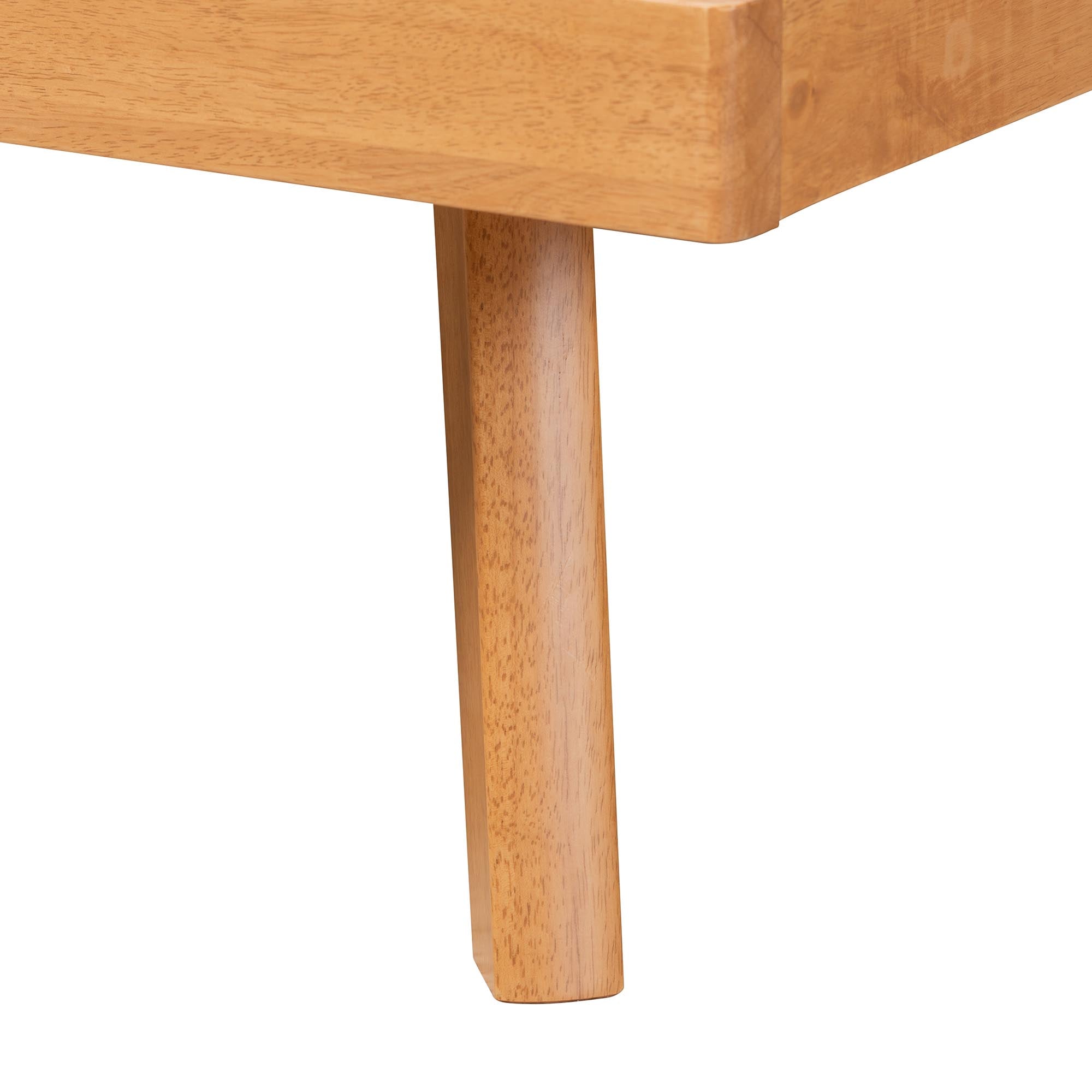 Humphry Japandi Full Size Rustic Brown Platform Bed – No Box Spring Required Wood Frame