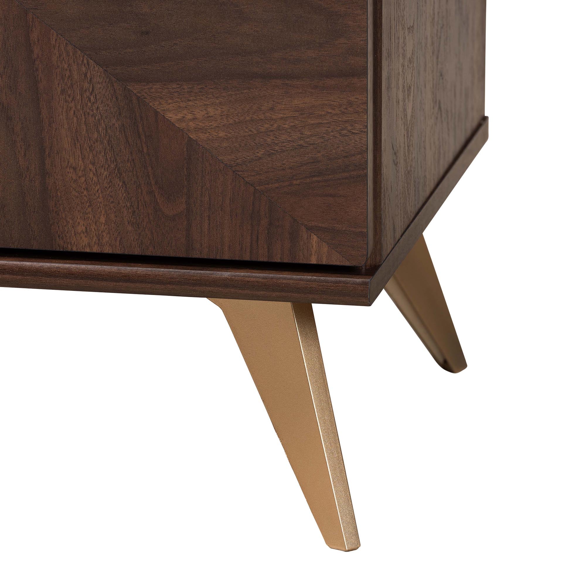 Graceland Mid-Century Modern Transitional Walnut Brown Finished Wood 6-Drawer Dresser