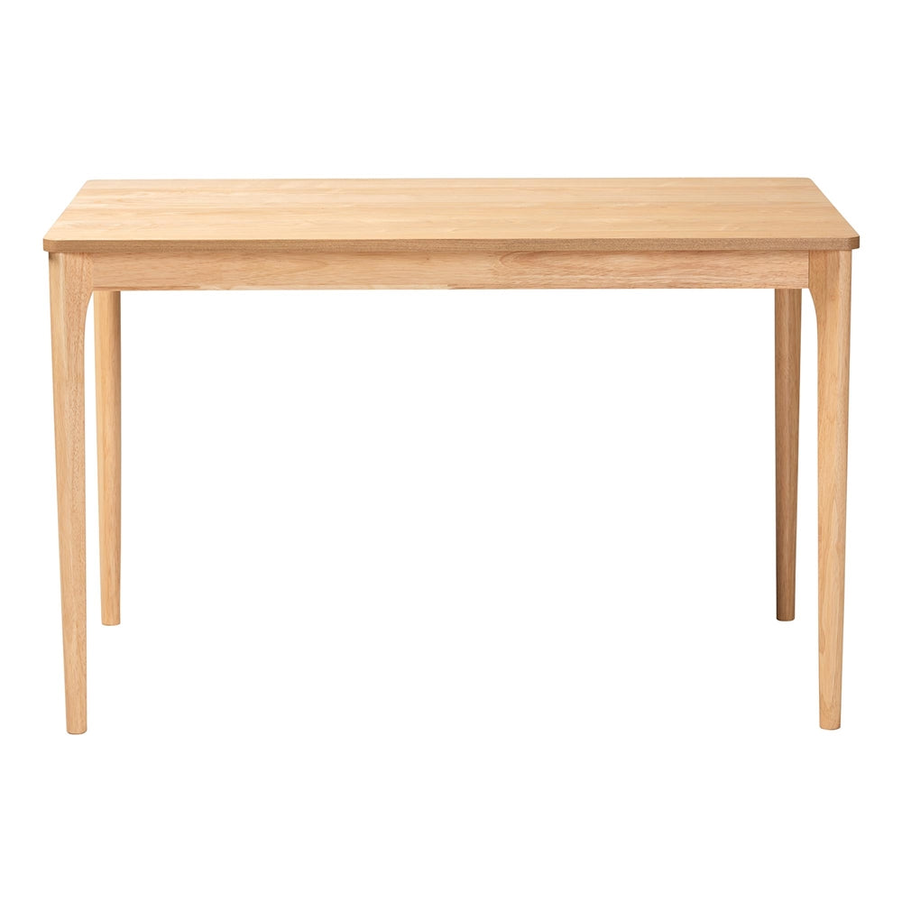 Sherwin Mid-Century Modern Natural Oak Finished Wood Dining Table