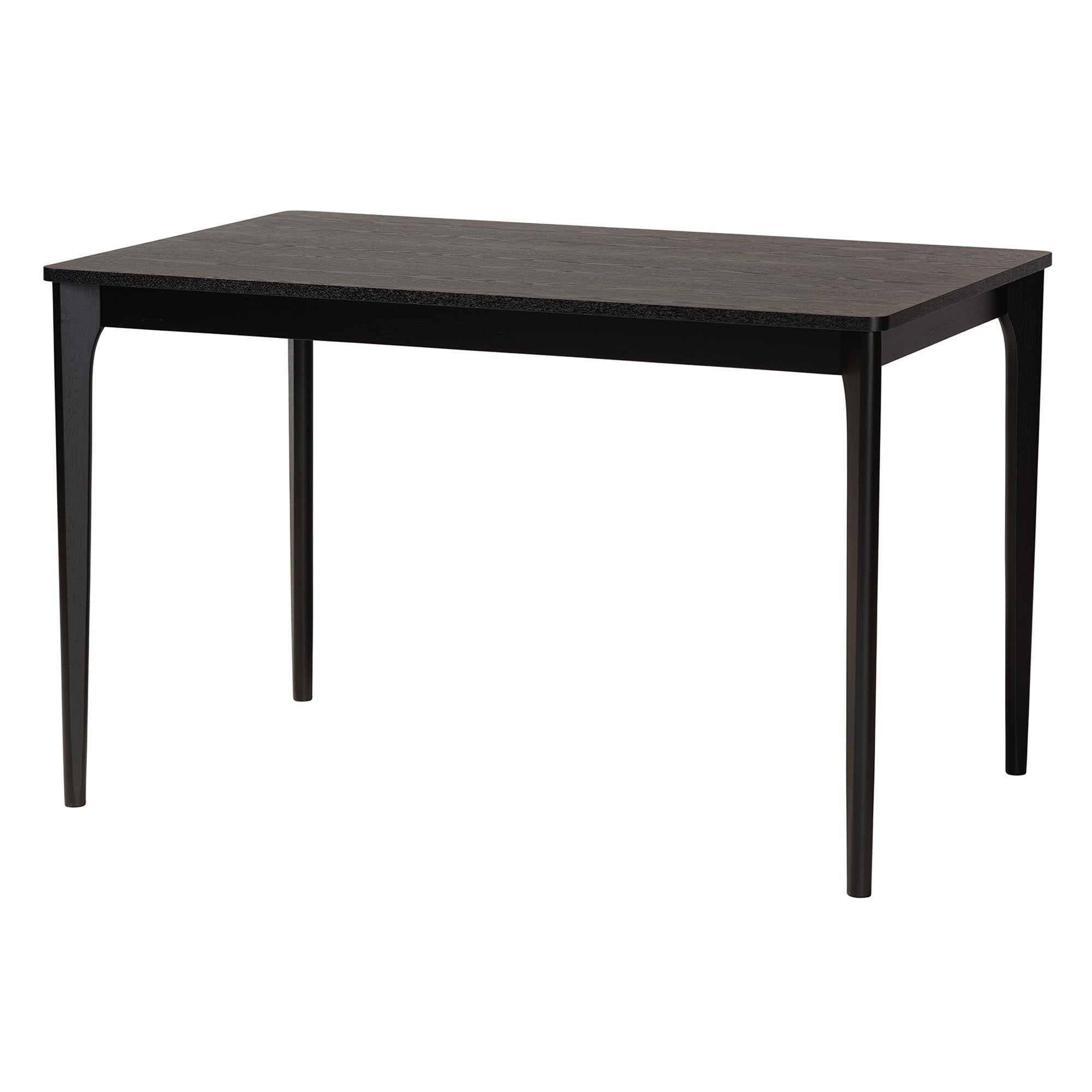 Baxton Studio Sherwin Mid-Century Modern Black Finished Wood Dining Table