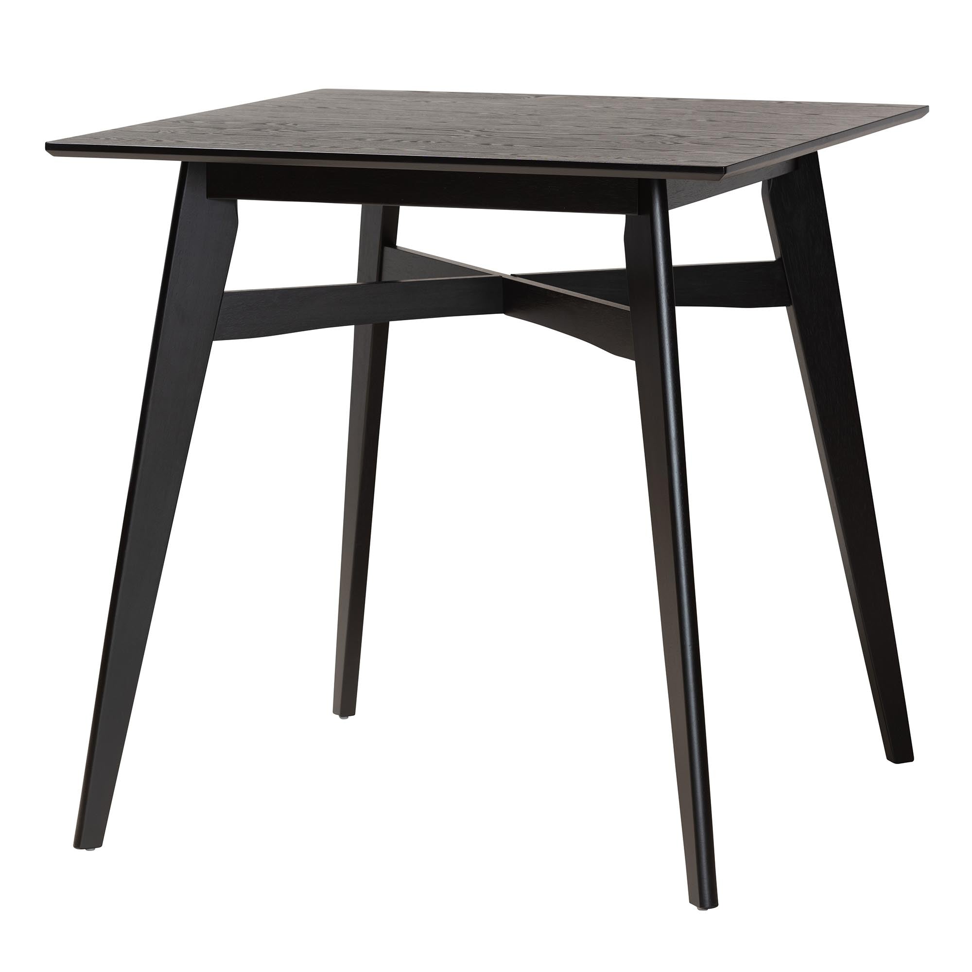 Baxton Studio Leena Mid-Century Modern Black Finished Wood Counter Height Pub Table