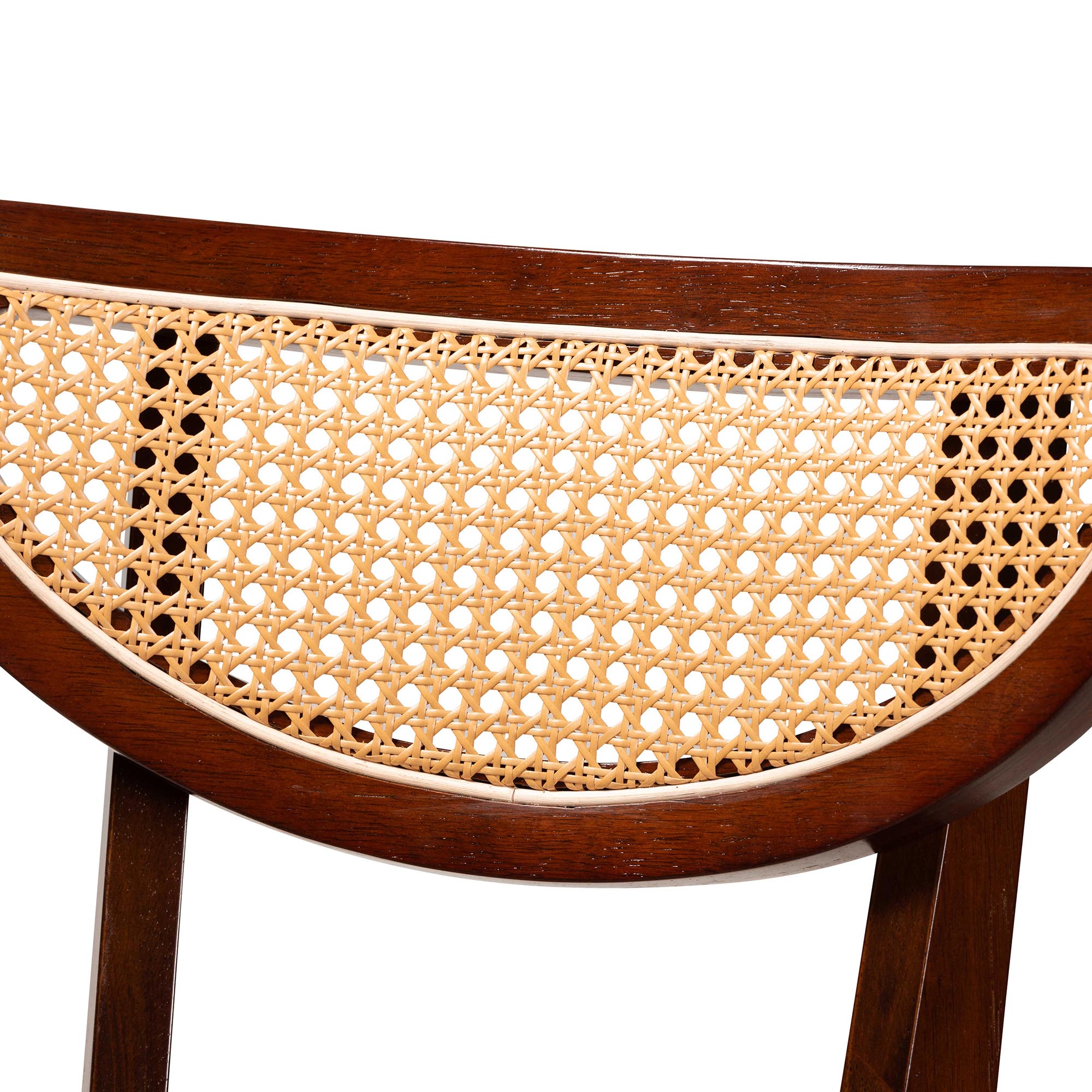 Dannell Mid-Century Modern Grey Fabric and Walnut Brown Finished Wood Dining Chair