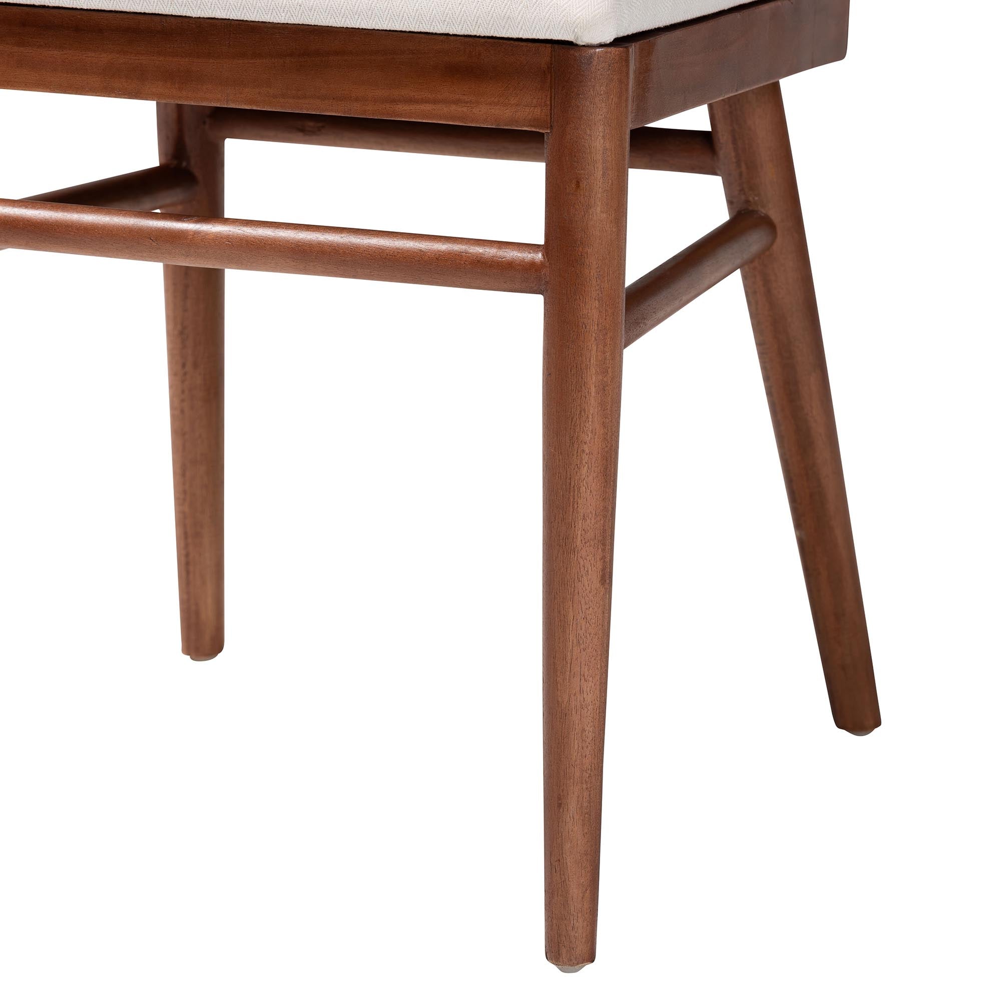 Denver Modern Bohemian Walnut Brown Finished Acacia Wood and Seagrass Dining Chair