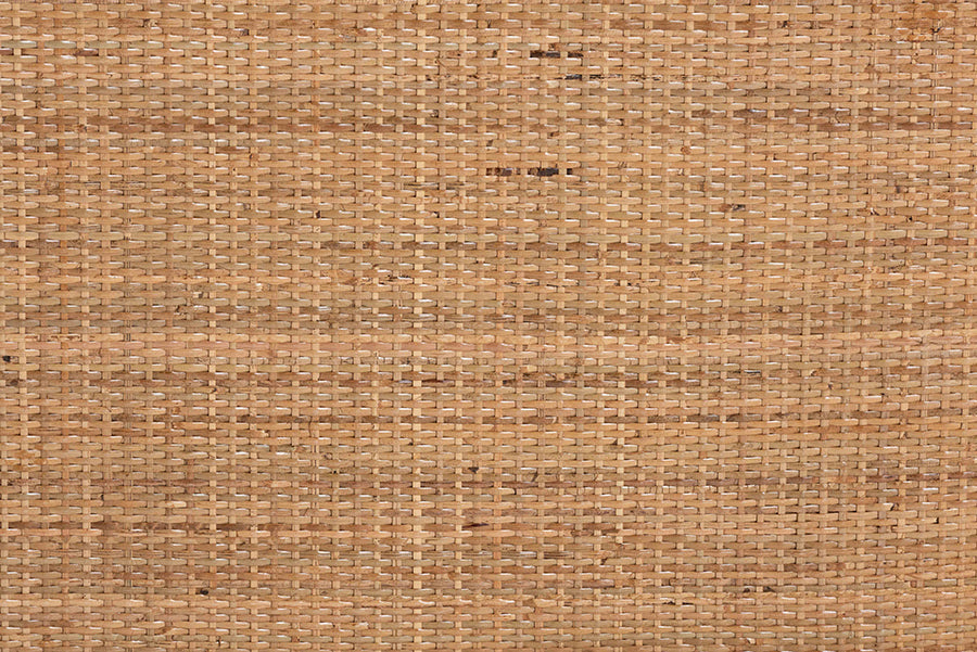 bali & pari Ramona Modern Bohemian Light Honey Rattan Console Table