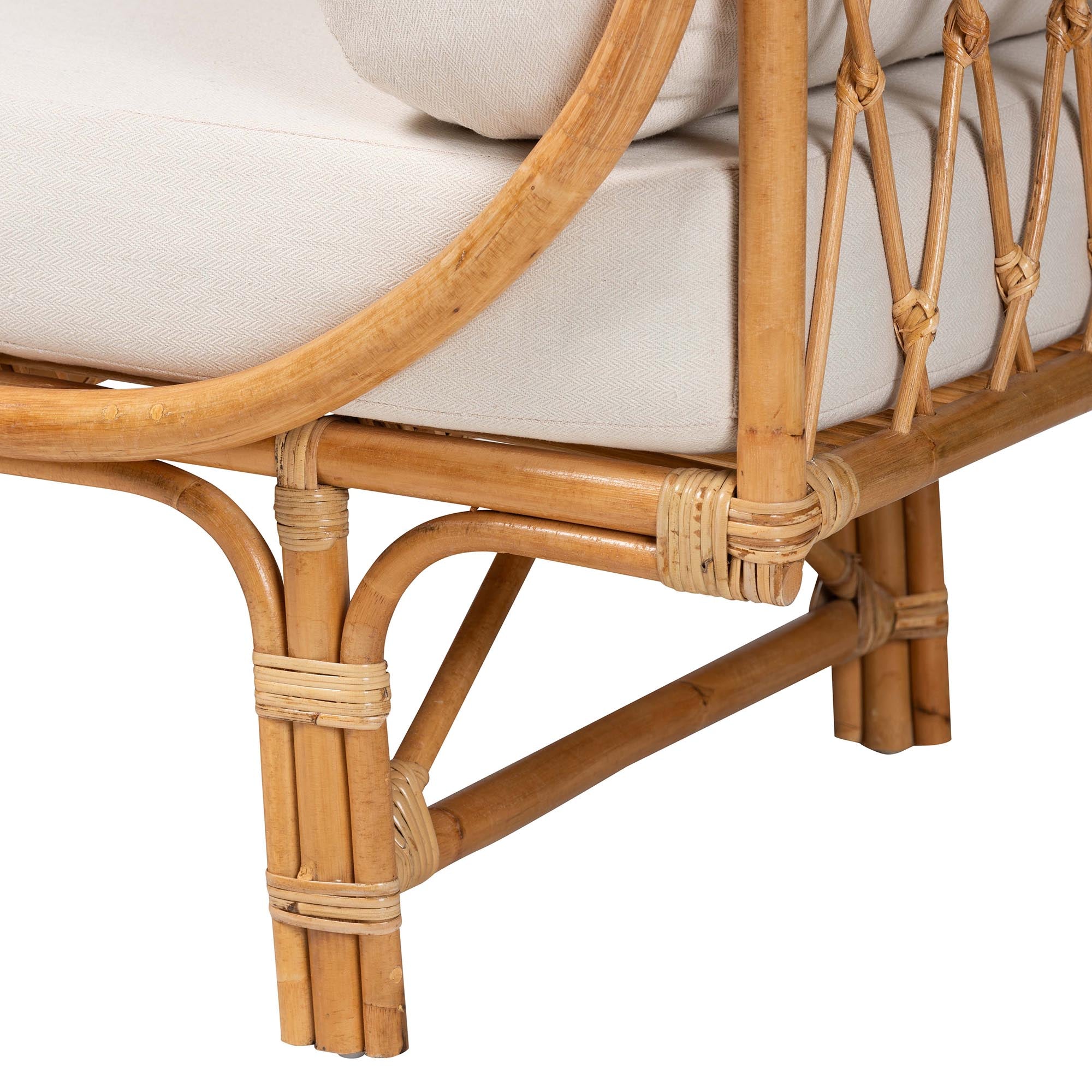 Sugar Natural Rattan Daybed Indonesian Handcrafted Bohemian Furniture