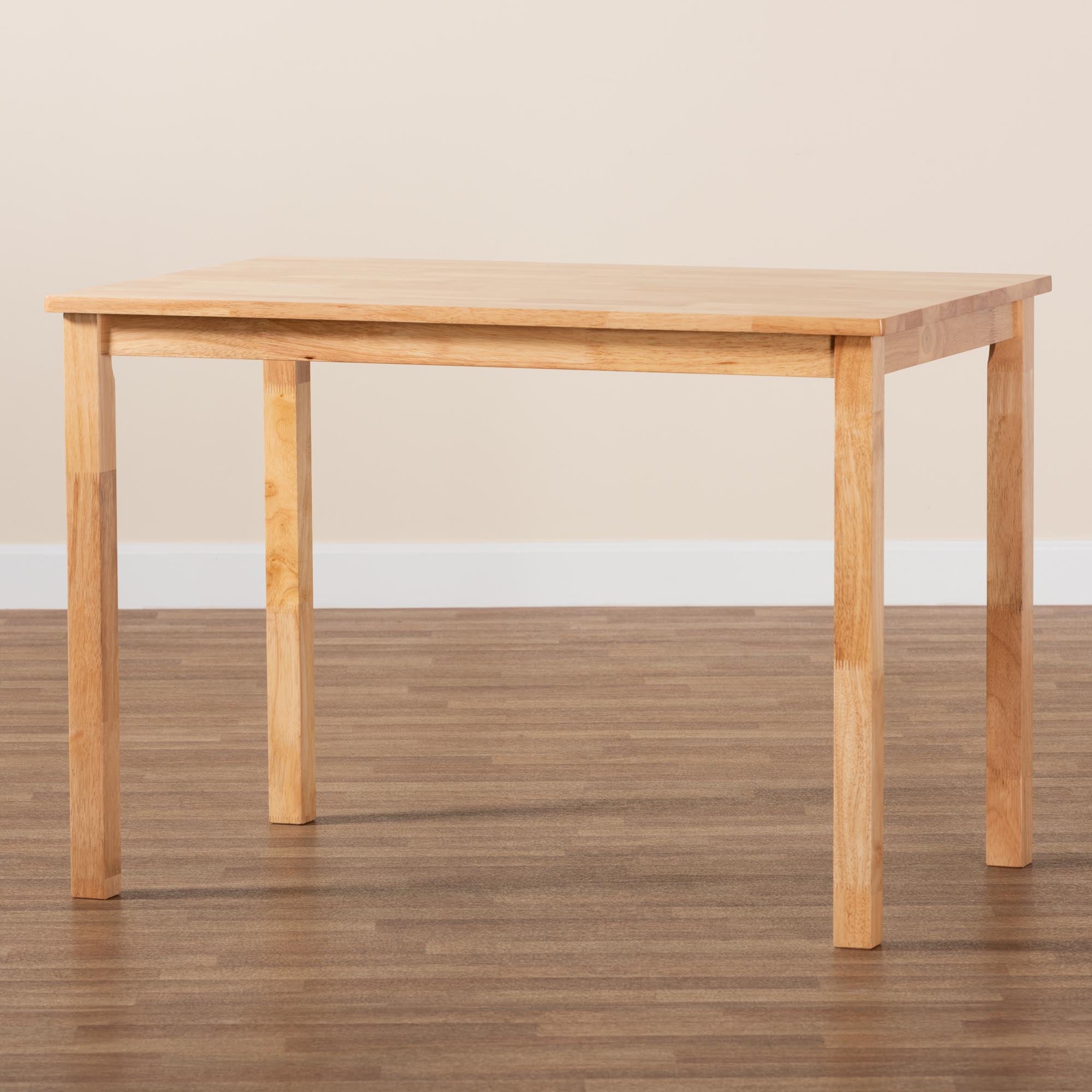Eveline Modern Natural Brown Finished Wood 43-Inch Dining Table