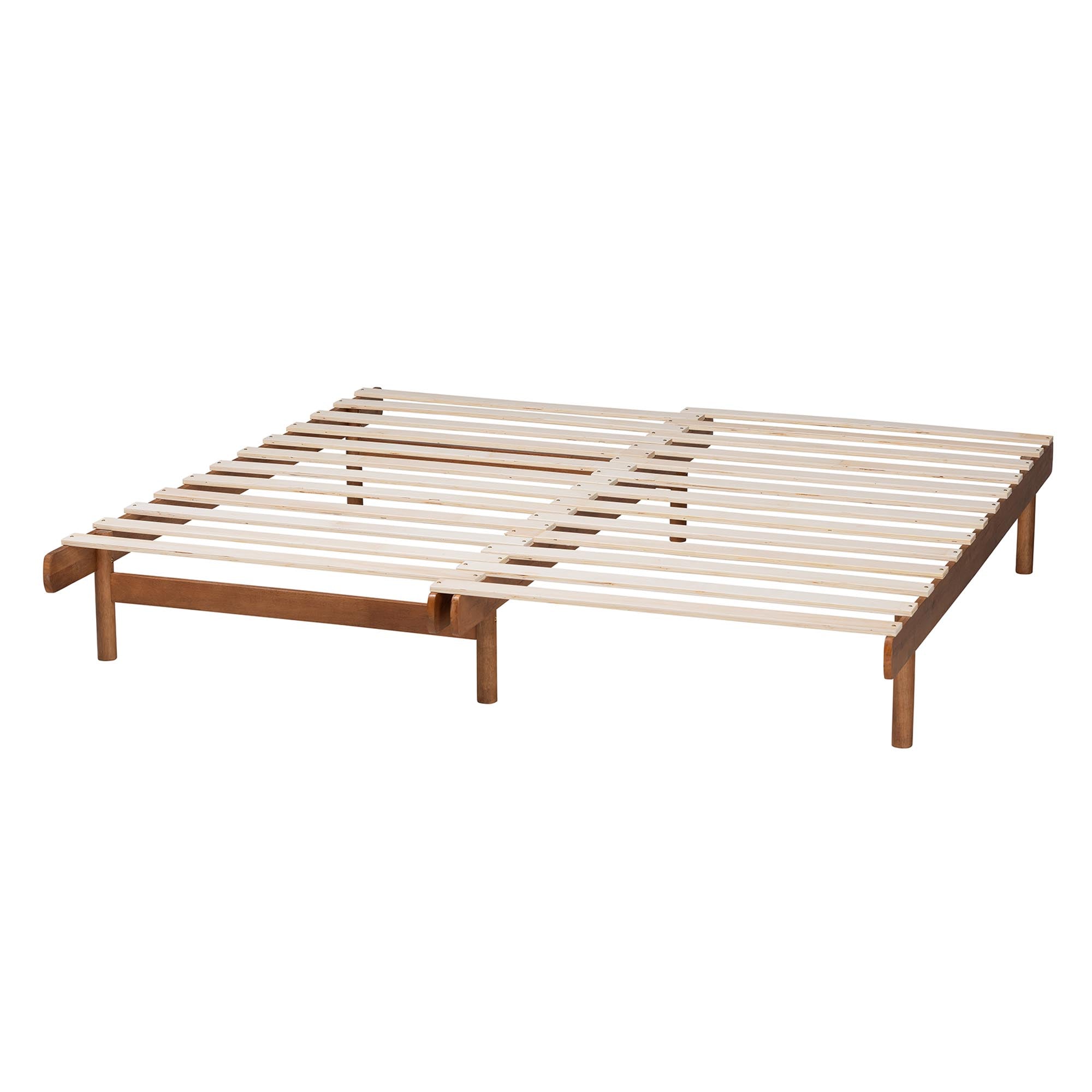 Bolivia Walnut Brown Wood Expandable Twin to King Bed Frame