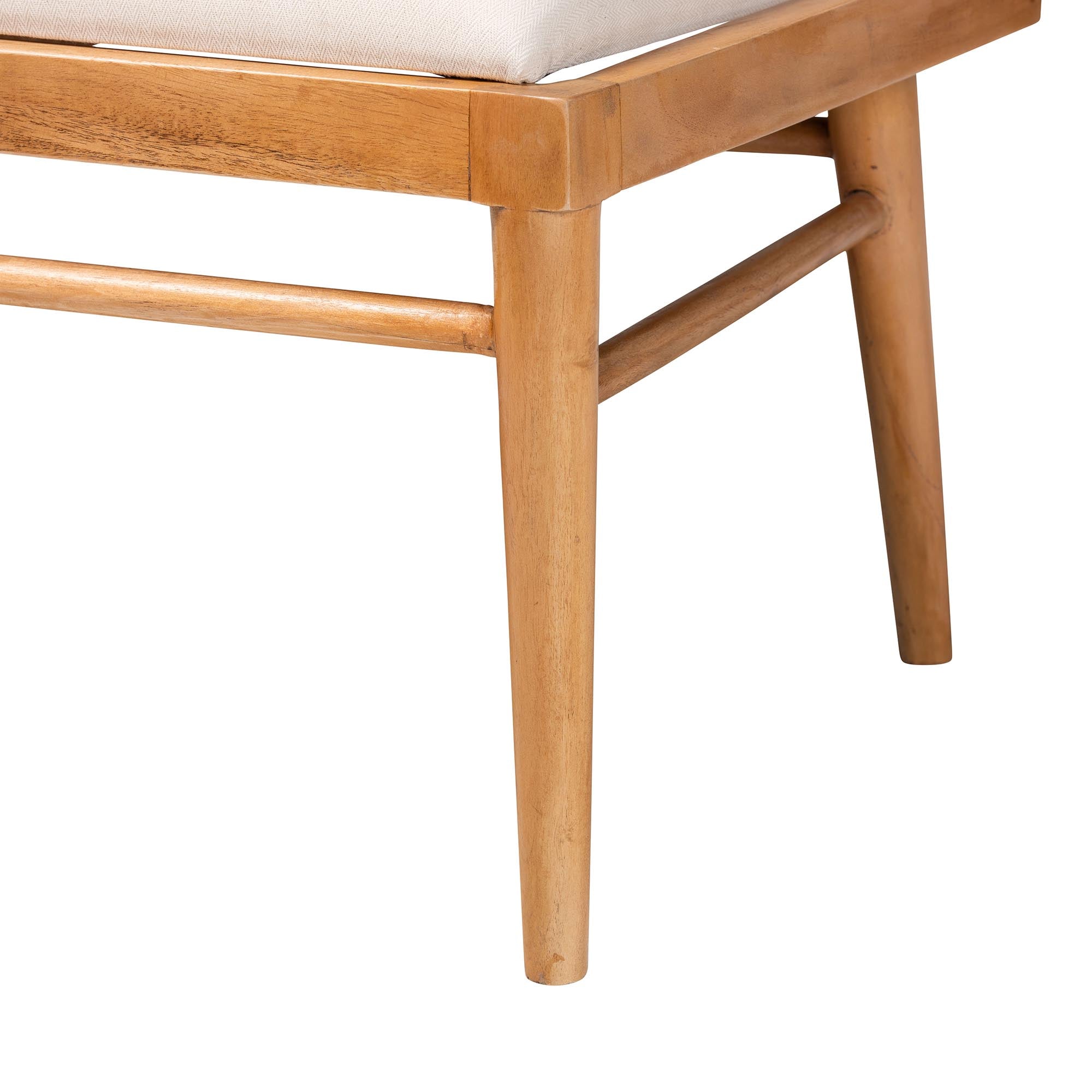 Denver Modern Bohemian Natural Seagrass and Acacia Wood 3-Piece Dining Nook Set
