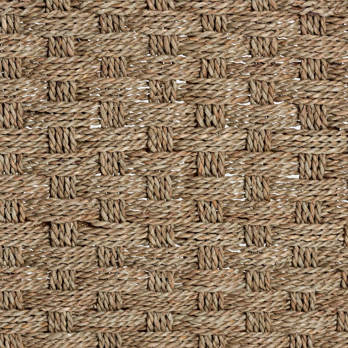 Denver Modern Bohemian Natural Seagrass and Acacia Wood Accent Bench