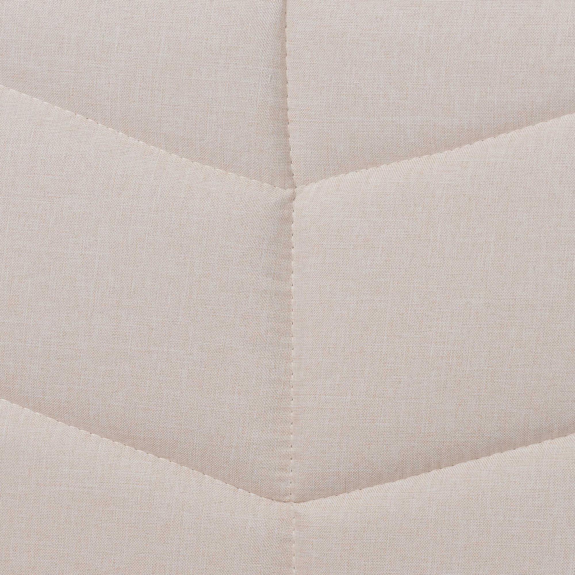 Jarrett Adriano Queen Beige Fabric & Black Wood Bed Transitional Design with Built-In Side Tables