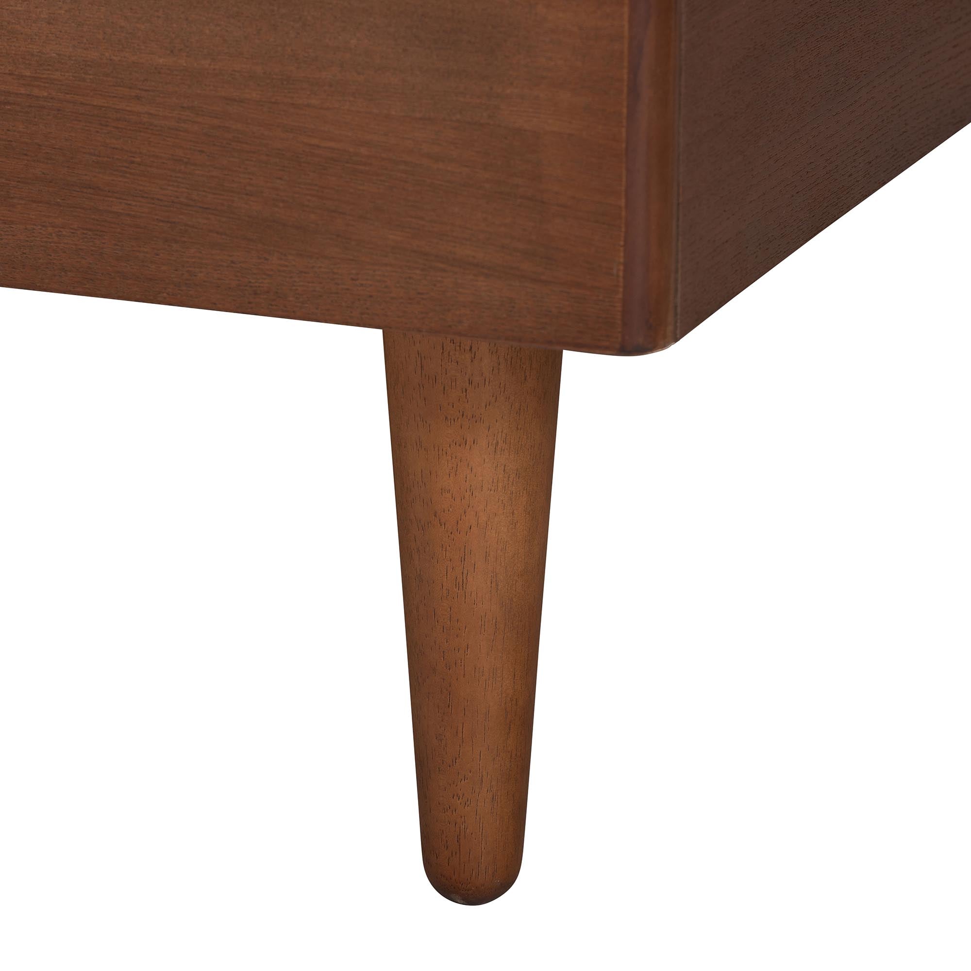 Tanisha Queen Rubberwood Frame Platform Bed – Tufted Headboard & Attached Nightstands