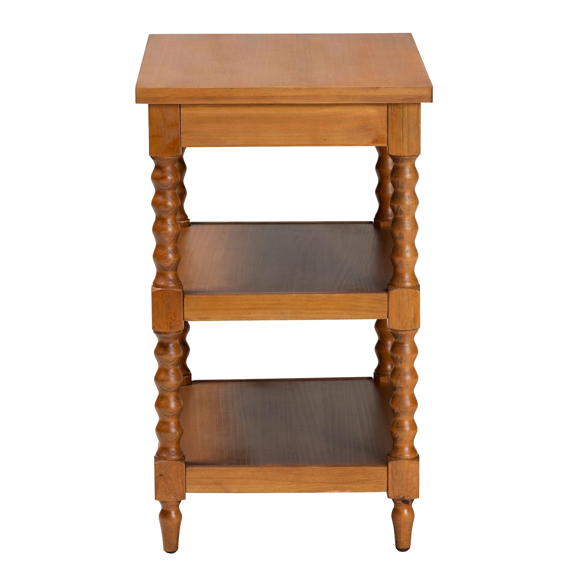 Imogene Retro-Modern Walnut Brown Finished Wood End Table