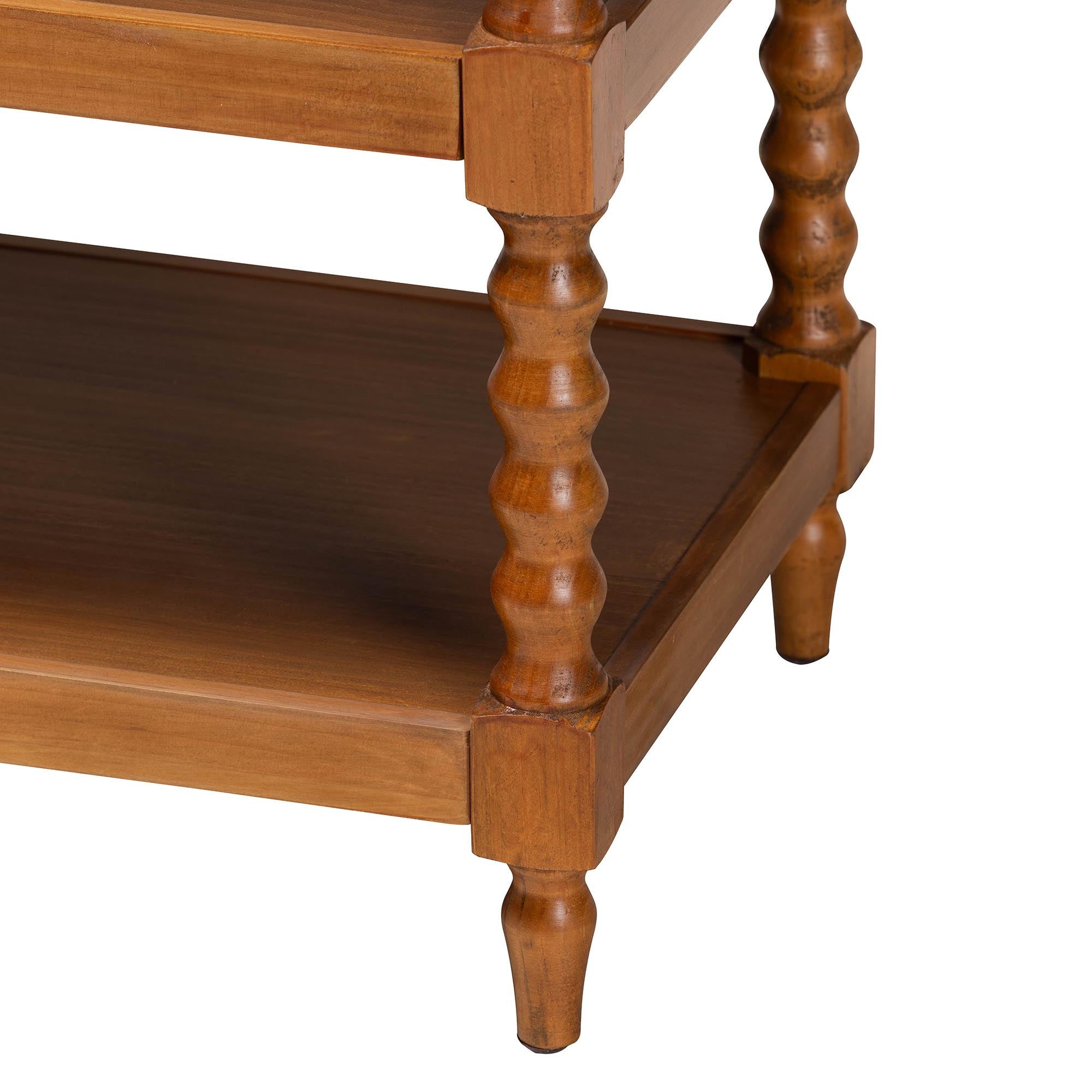 Imogene Retro-Modern Walnut Brown Finished Wood End Table