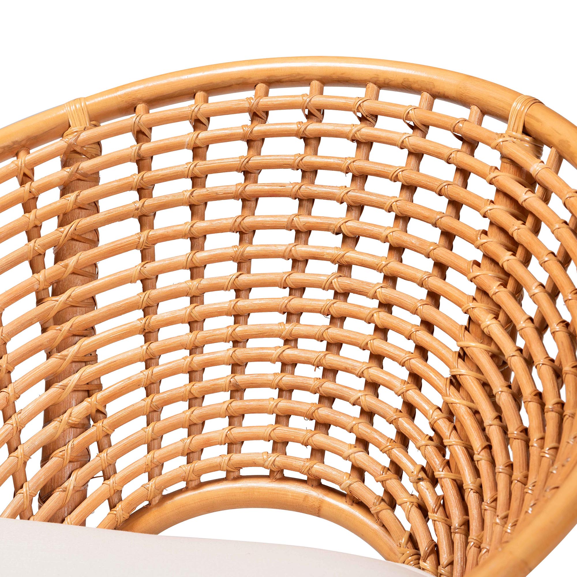 Aerin Modern Bohemian Natural Rattan Accent Chair