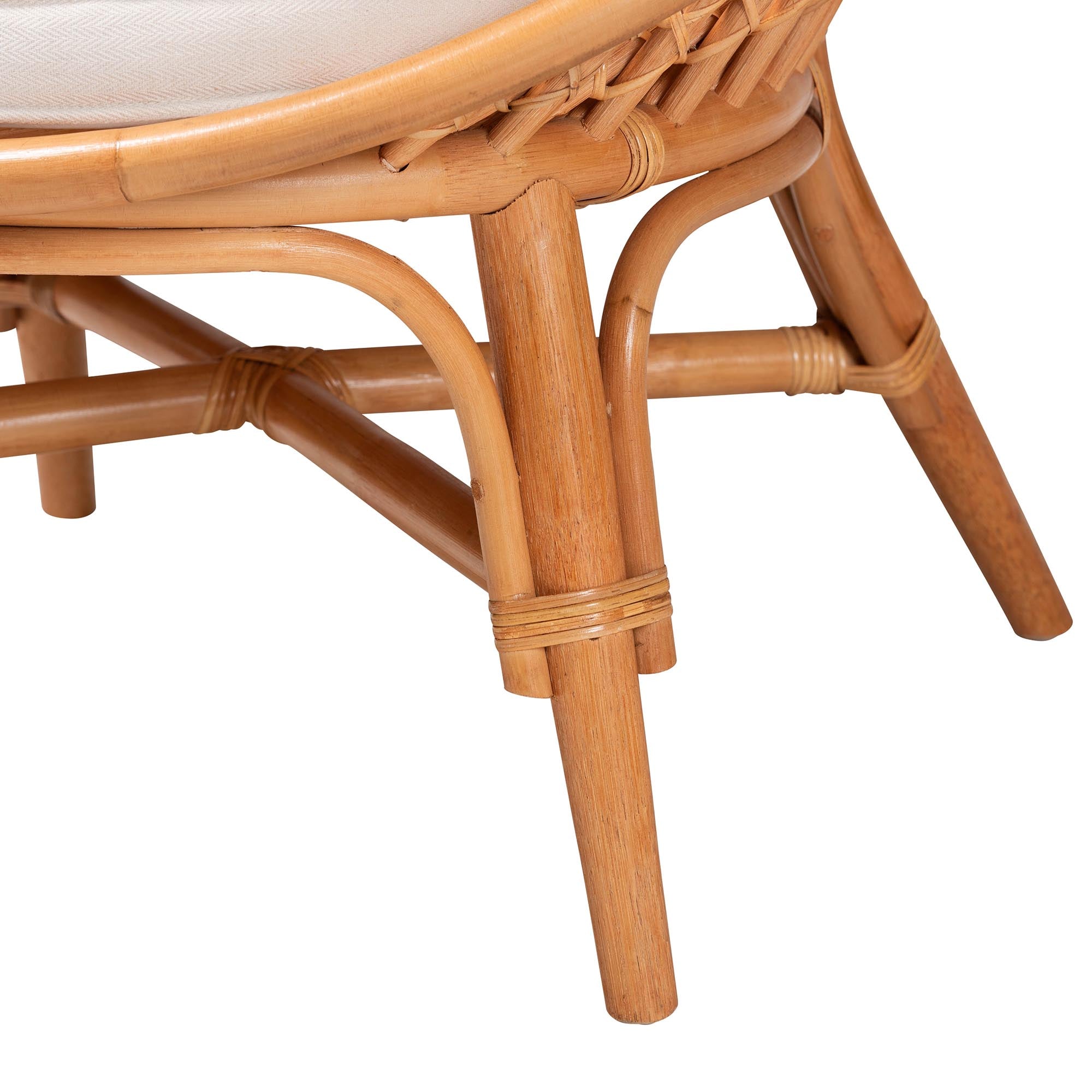 Aerin Modern Bohemian Natural Rattan Accent Chair