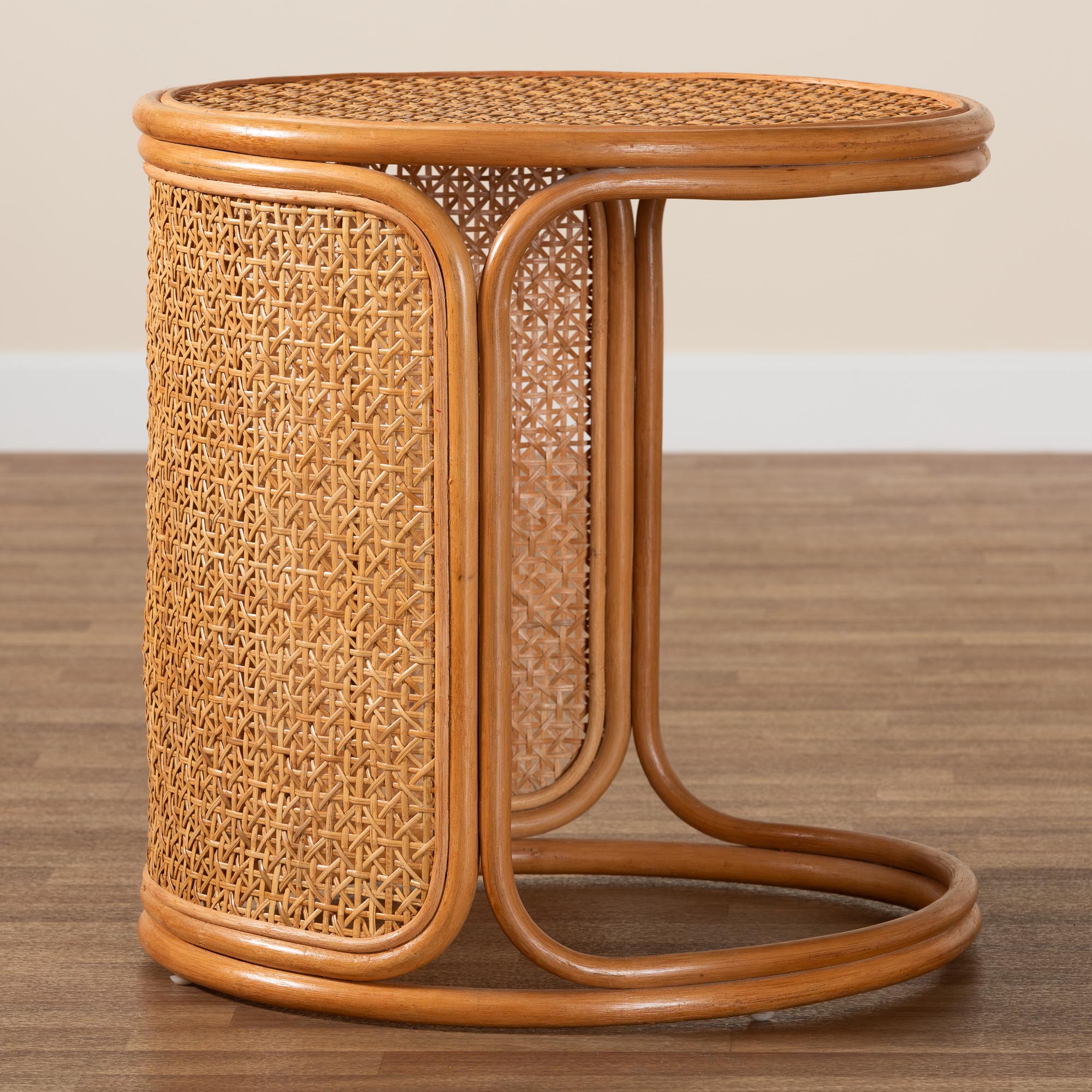 Eldon Bohemian Honey Rattan Large End Table
