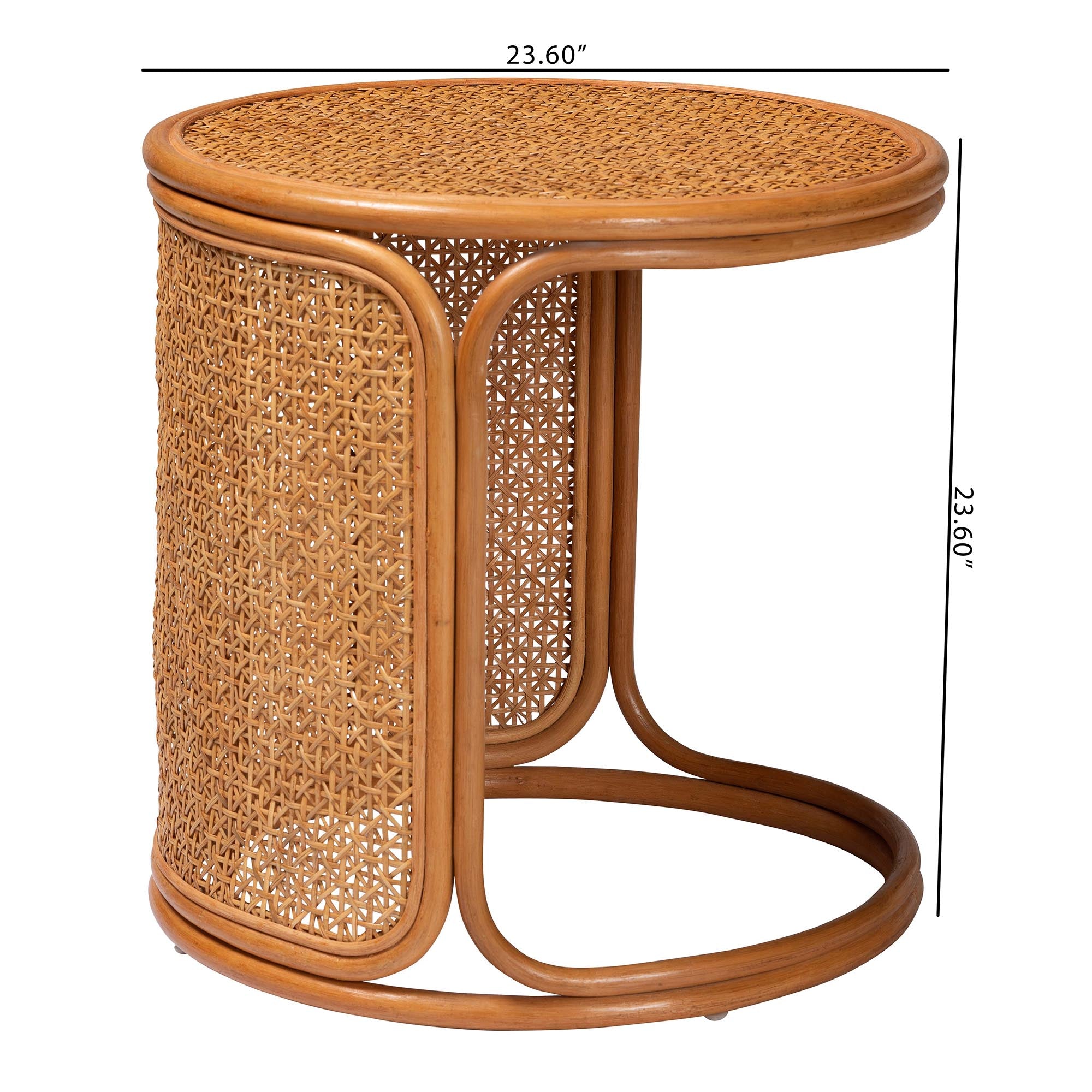 Eldon Bohemian Honey Rattan Large End Table