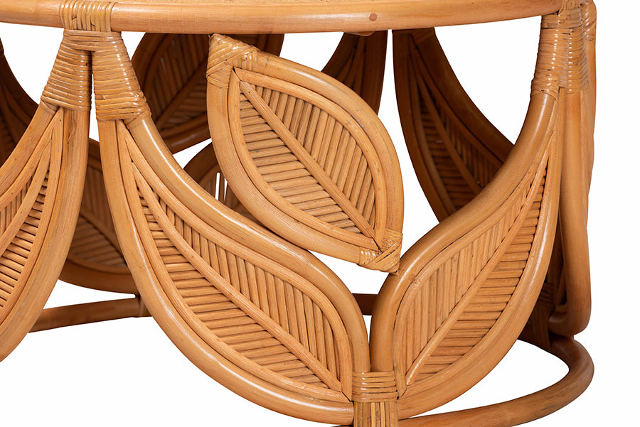Raflesia Modern Bohemian Natural Rattan Coffee Table