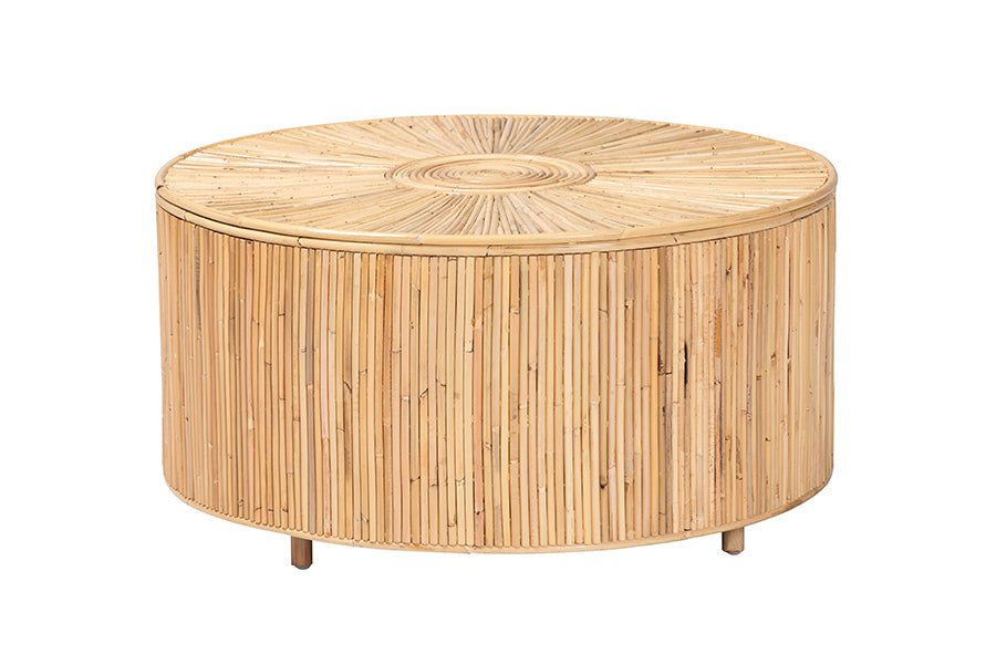 Miami Bohemian Light Honey Rattan Coffee Table