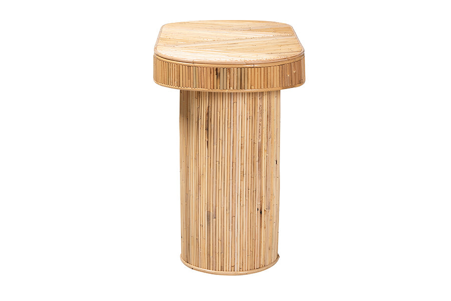 Iryna Modern Bohemian Natural Rattan Console Table