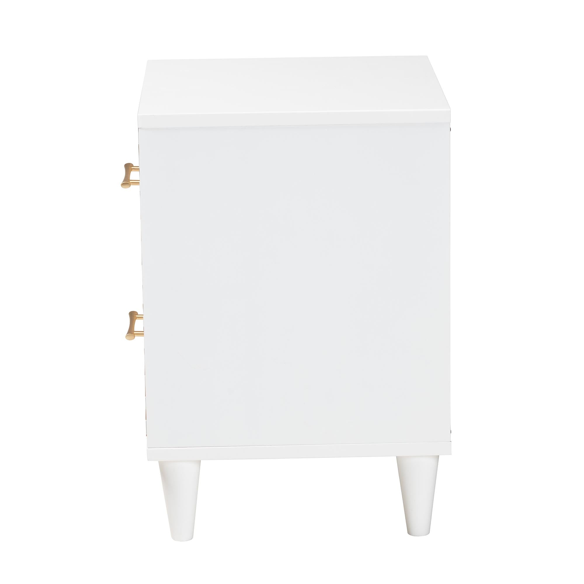 Louetta Carved Contrasting Nightstand