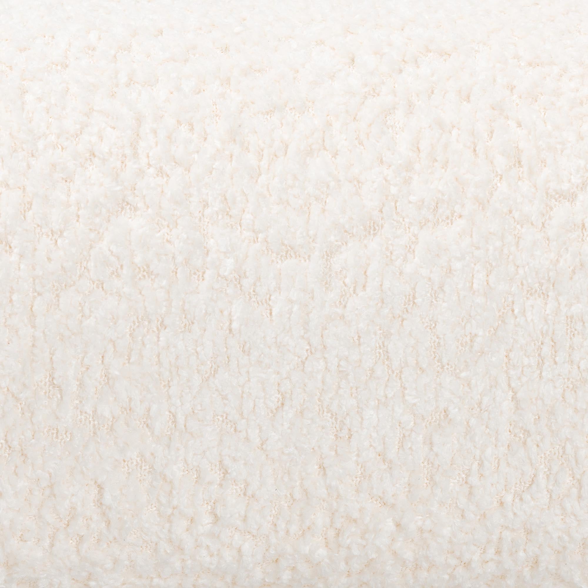 Eladio Modern Ivory Boucle Fabric Queen Size Bed