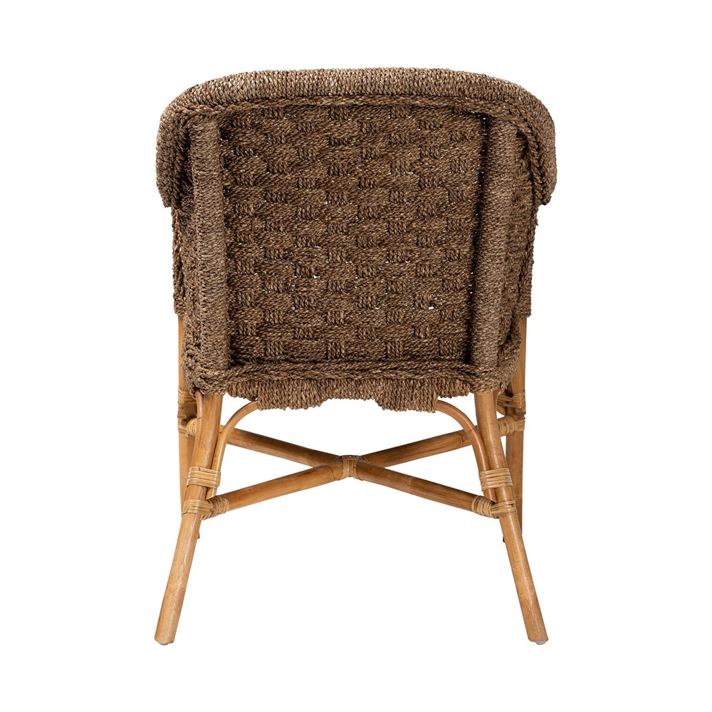 Luis Bohemian Natural Seagrass and Rattan Arm Chair