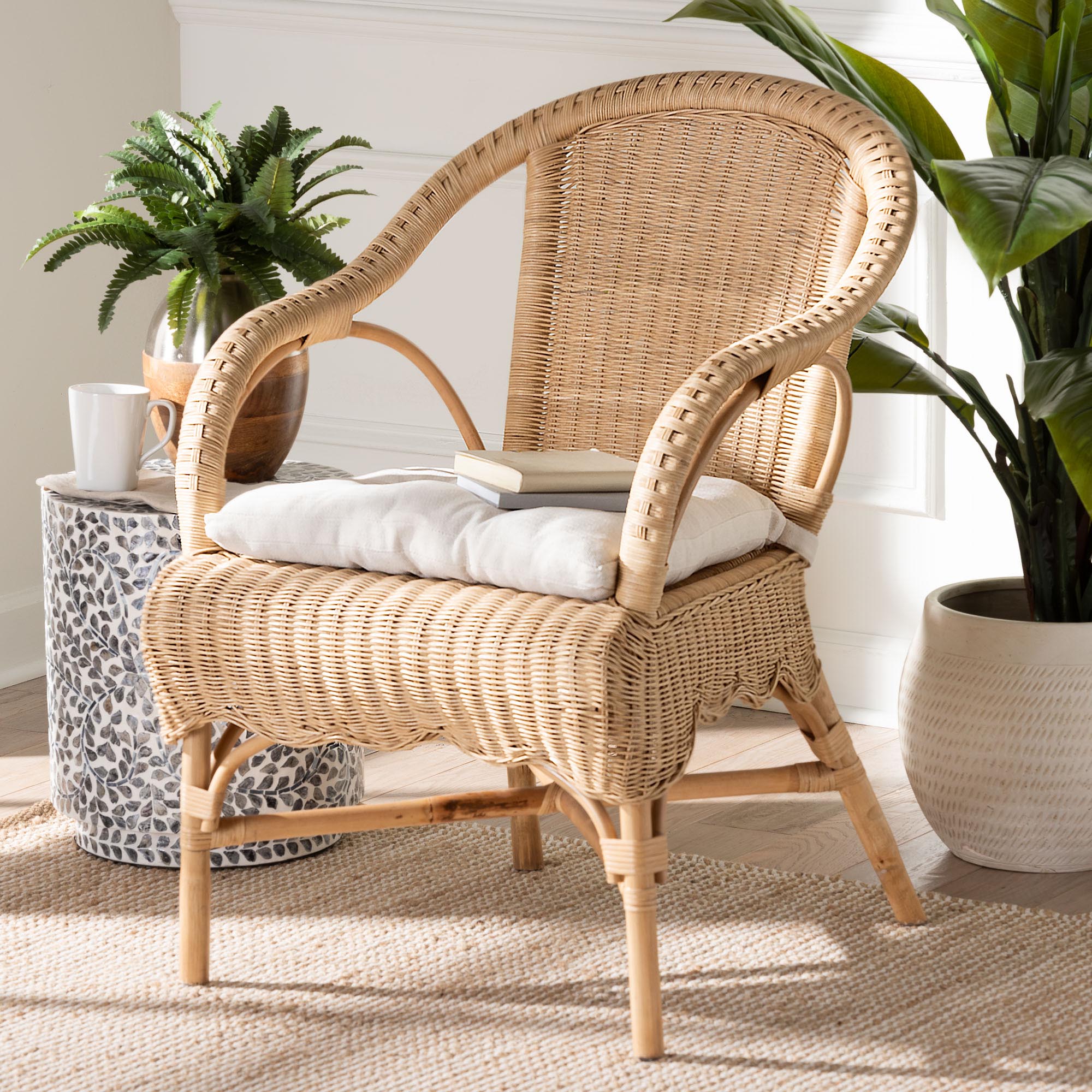 Reinu Natural Rattan Dining Chair