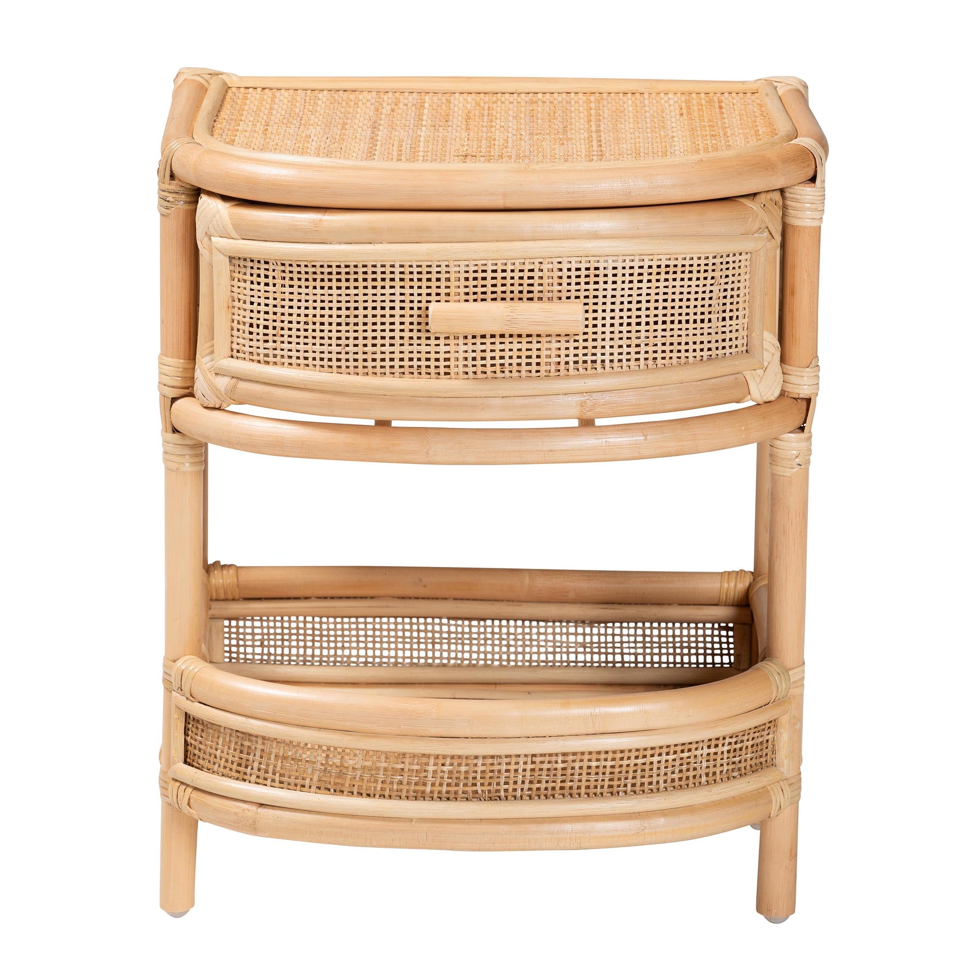 Divitia Bohemian Natural Rattan 1-Drawer Nightstand