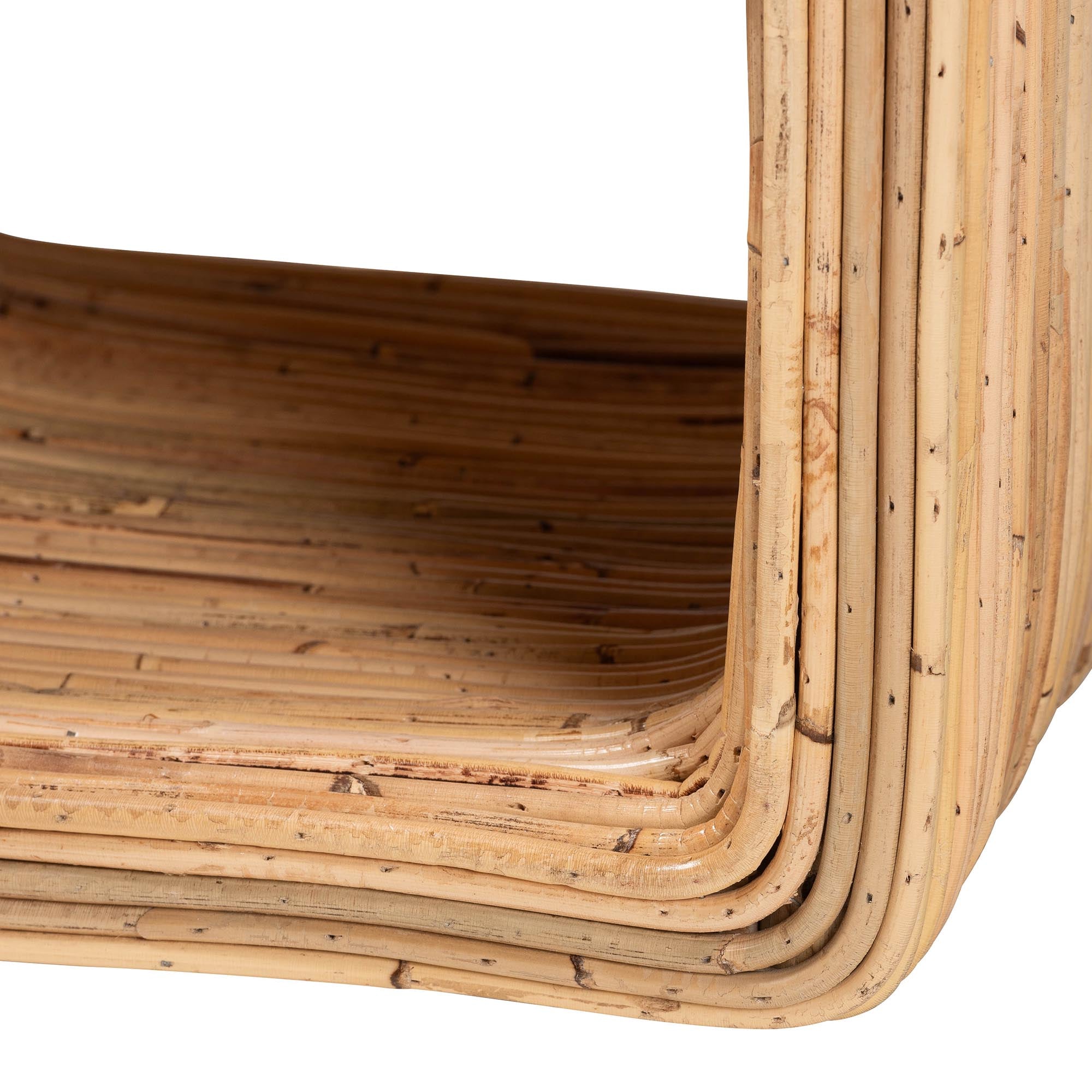 Rosina Bohemian Natural Rattan 1-Drawer Nightstand