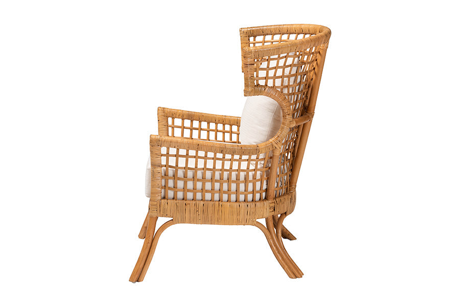 Regina Bohemian Light Honey Rattan Arm Chair