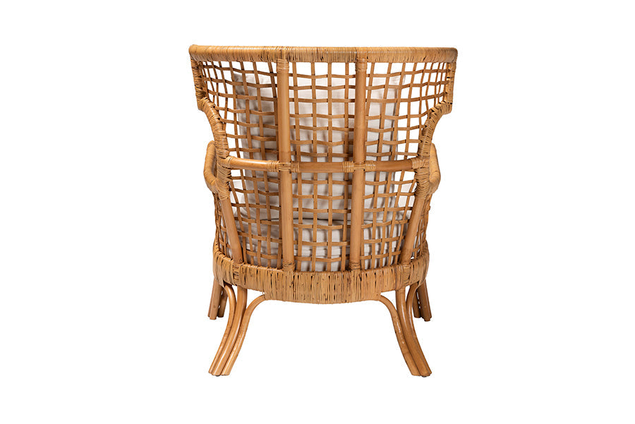 Regina Bohemian Light Honey Rattan Arm Chair