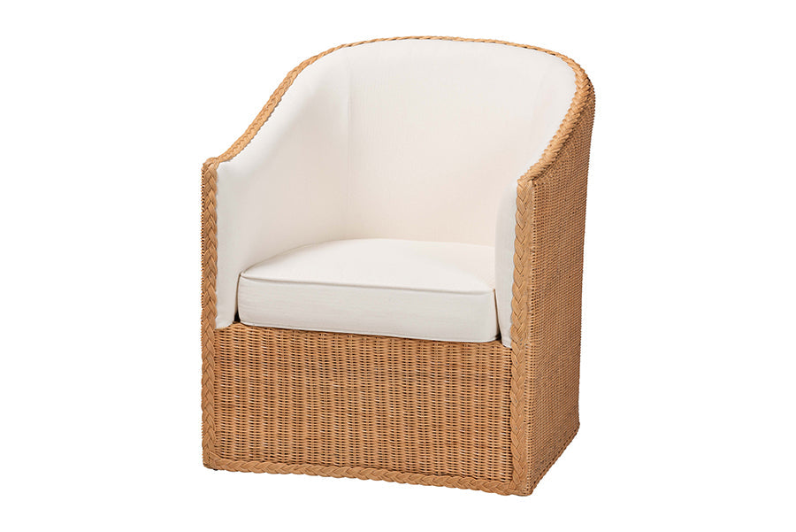 Tessa Bohemian Light Honey Rattan Arm Chair