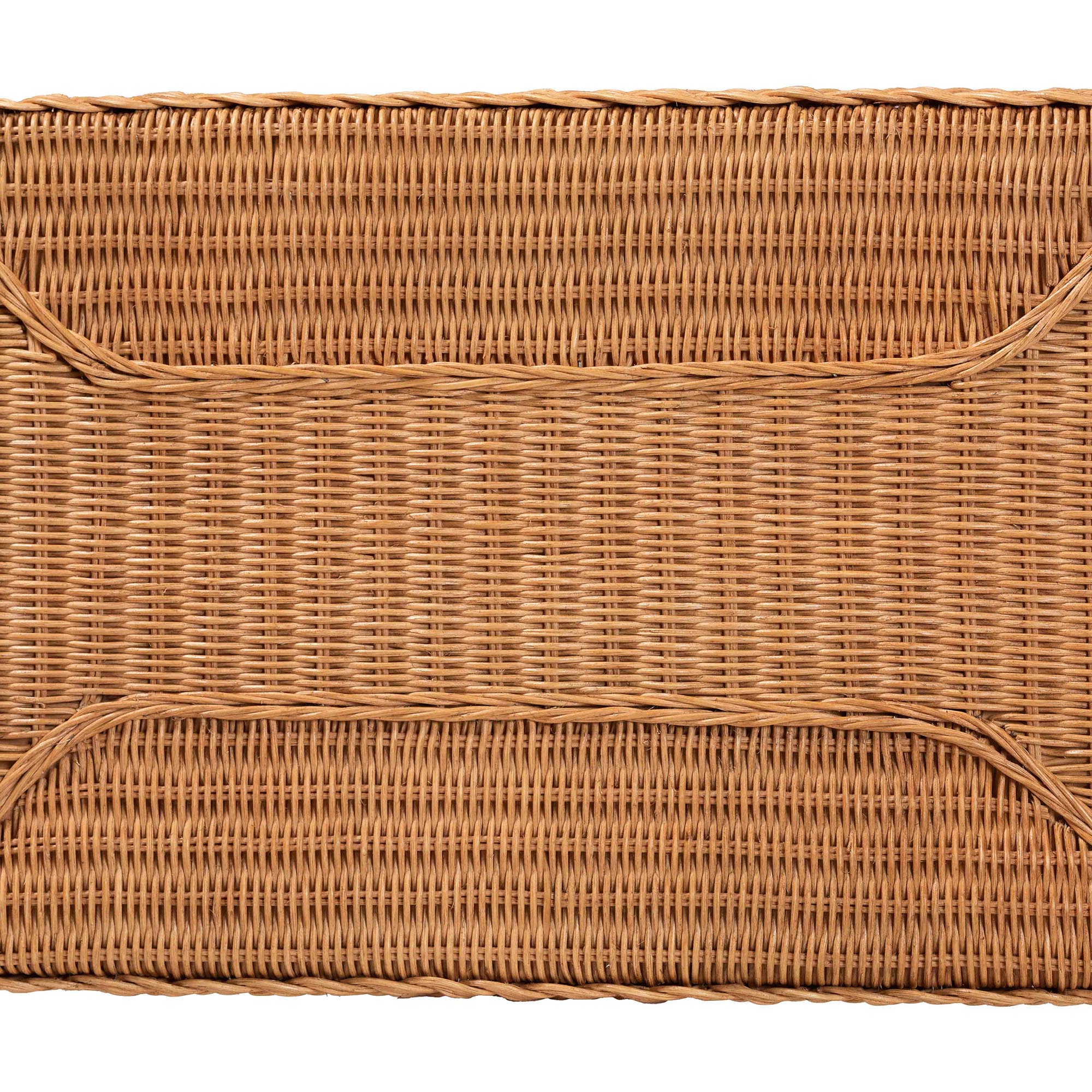 Minahasa Bohemian Light Honey Braided Rattan Side Table