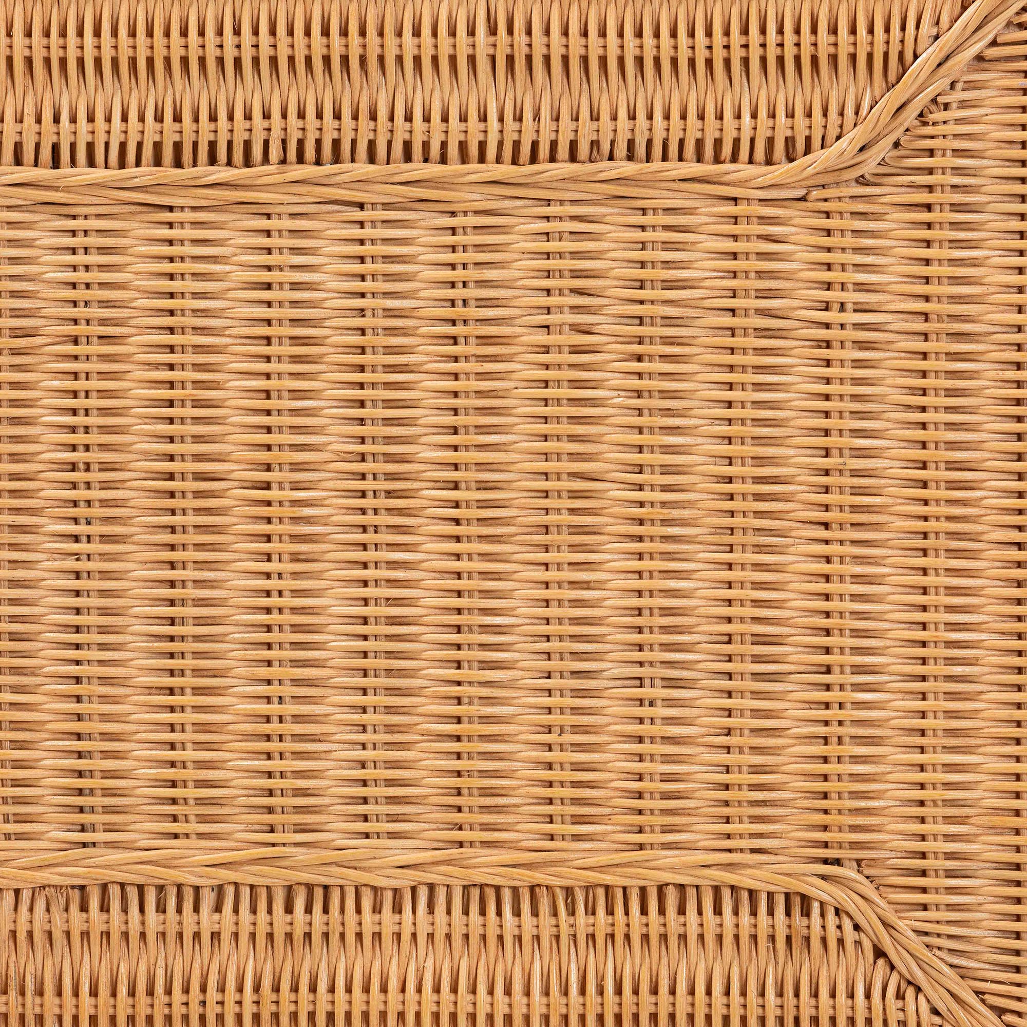 Minahasa Bohemian Light Honey Braided Rattan Coffee Table