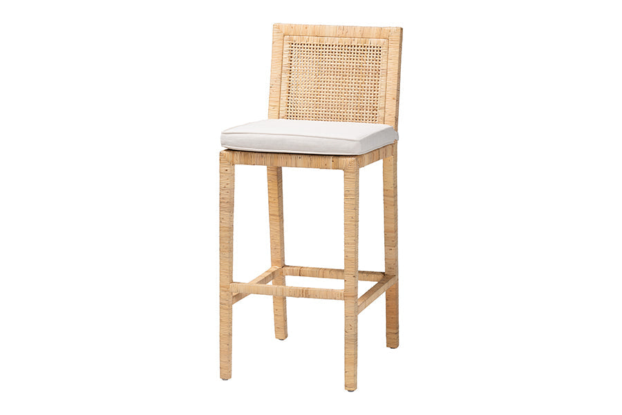 Sofia Bohemian Natural Rattan Bar Stool
