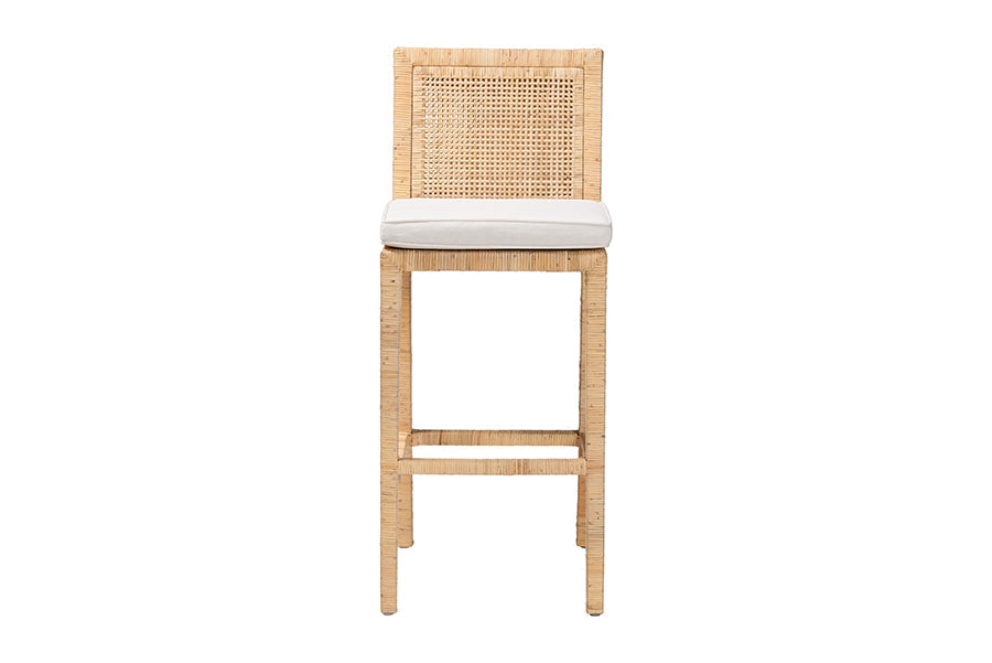 Sofia Bohemian Natural Rattan Bar Stool