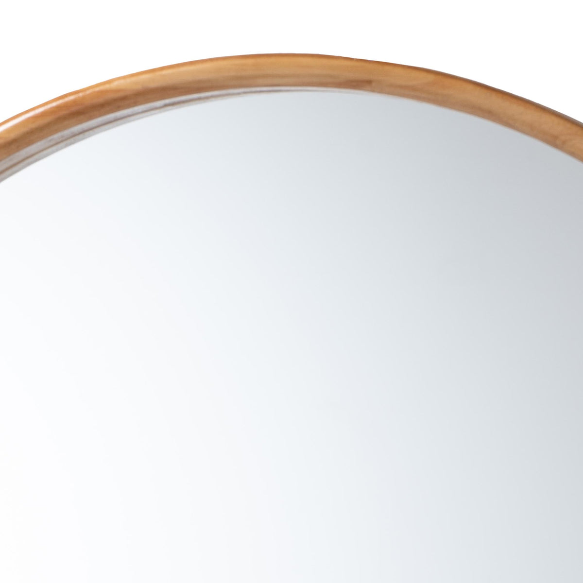 Tazara Japandi Natural Round Accent Wall Mirror