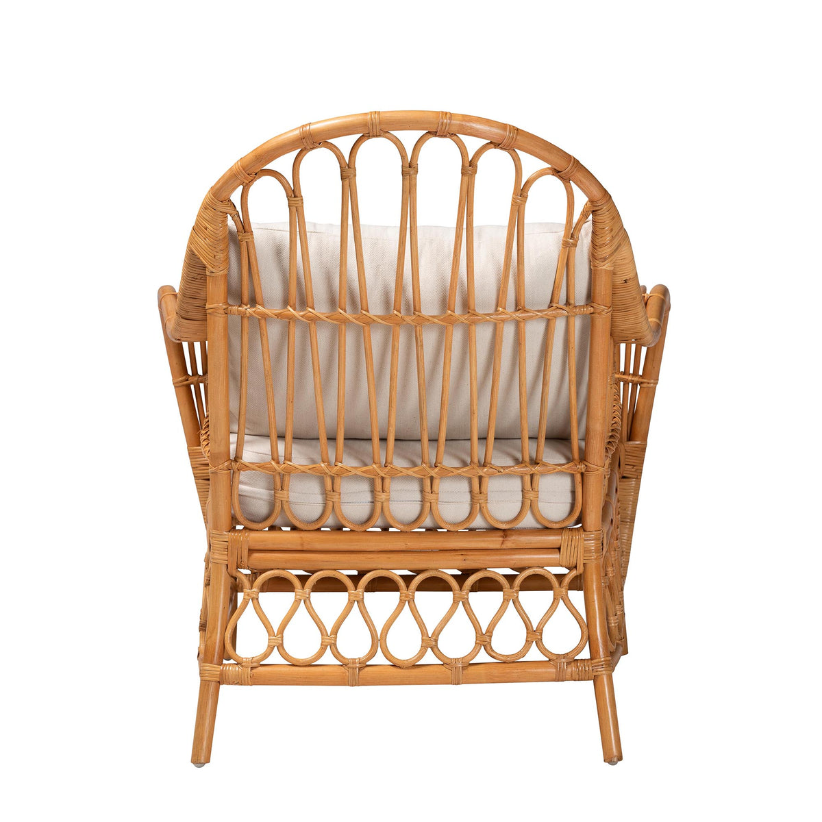 Reina Bohemian Light Honey Rattan Arm Chair