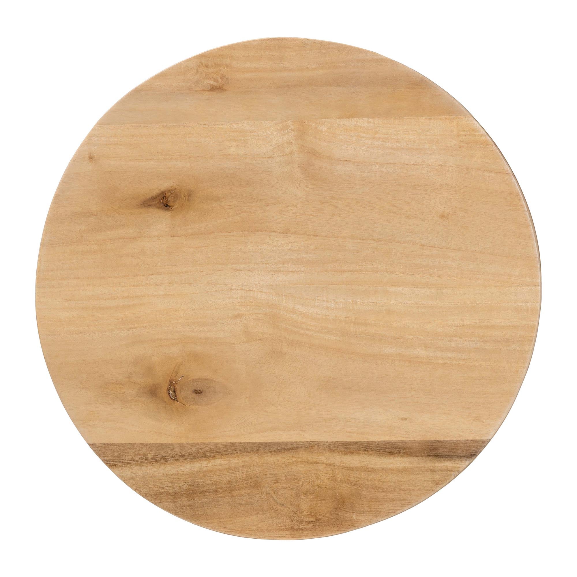 Caribic Modern Slatted Acacia Wood End Table