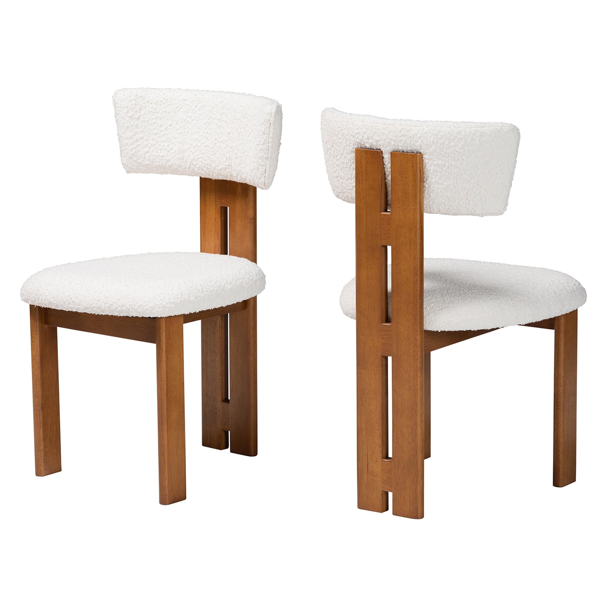 Baxton Studio Kyren Modern Cream Boucle Dining Chair