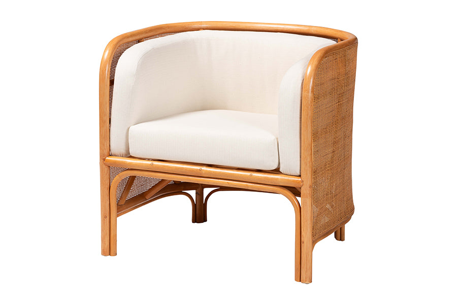 Bandung Bohemian Light Honey Rattan Accent Chair