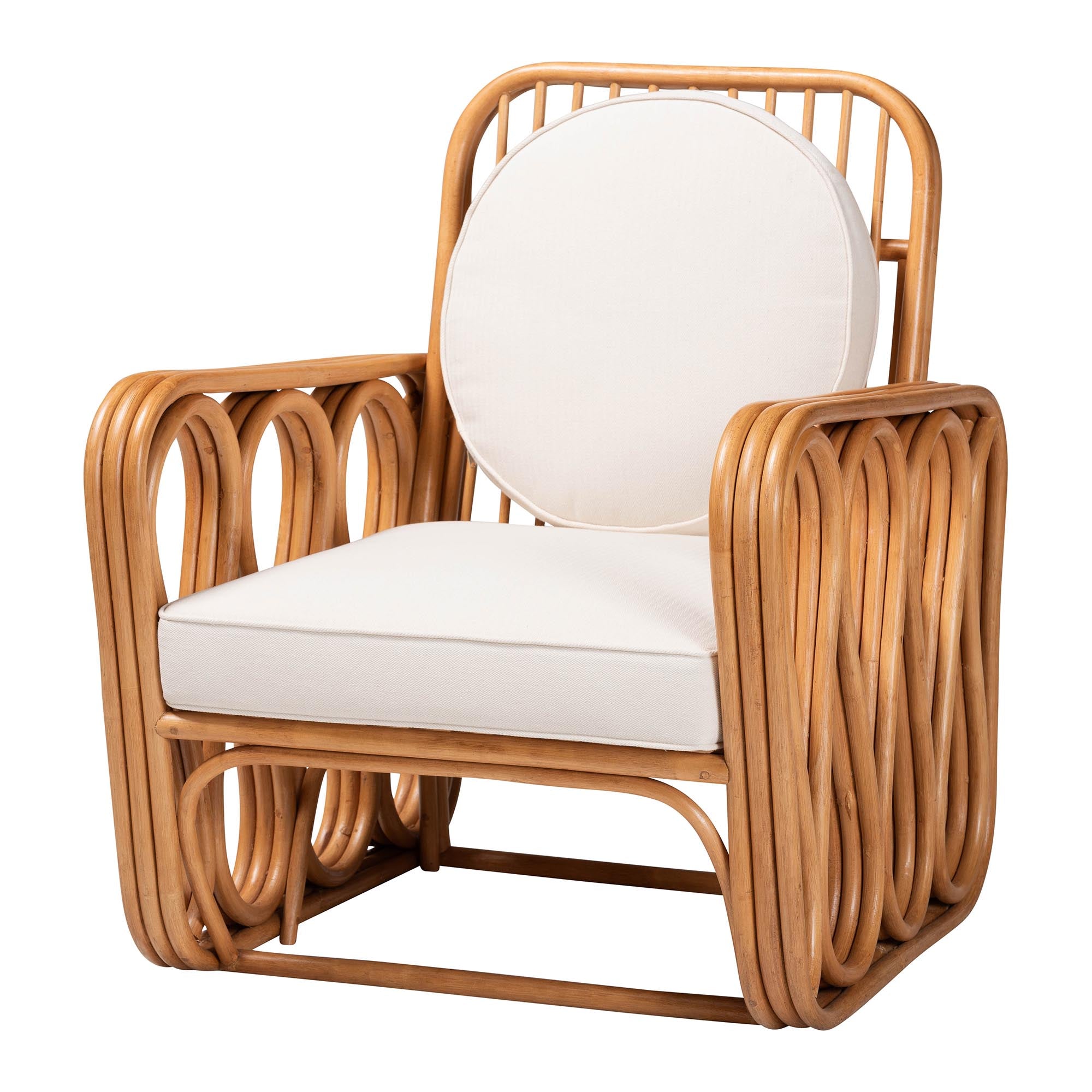 Tiramisu Bohemian Light Honey Rattan Arm Chair
