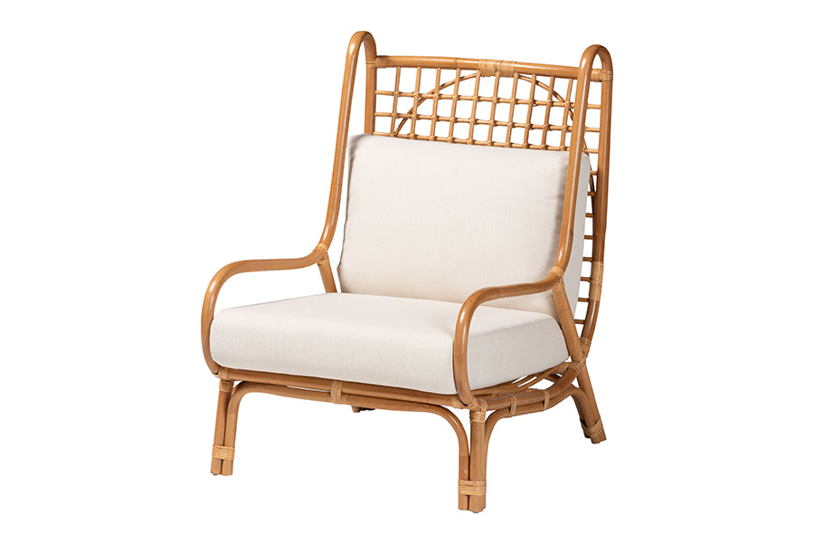 Helina Bohemian Light Honey Rattan Accent Chair