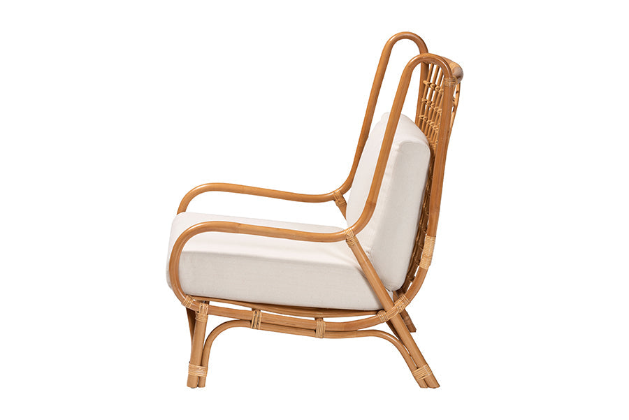 Helina Bohemian Light Honey Rattan Accent Chair