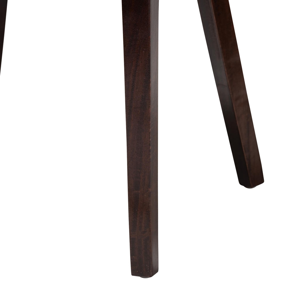 Abbas Bohemian Seagrass and Dark Brown Wood Dining Chair